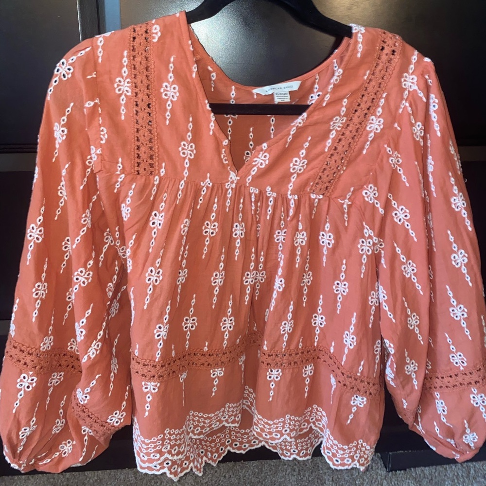 Flowy embroidered top